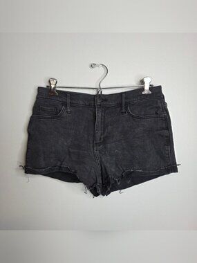 Hollister Black Frayed Denim Cutoff Shorts
